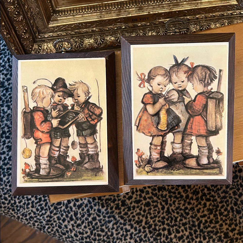 Vintage Hummel Children's Art Print Plaques